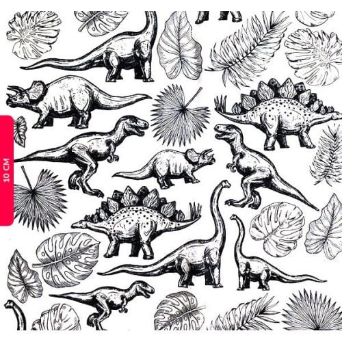 Transfer ceramiczny Dinozaury