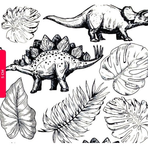 Transfer ceramiczny Dinozaury