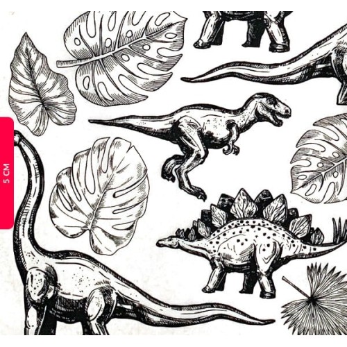 Transfer ceramiczny Dinozaury