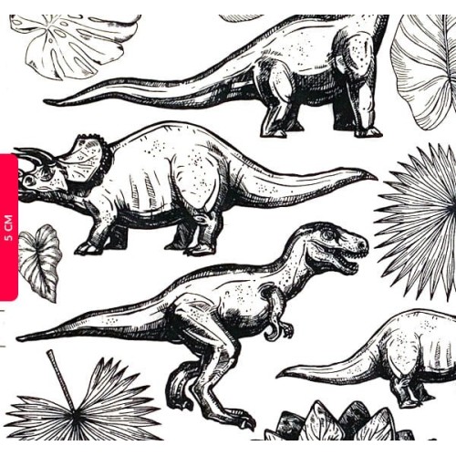 Transfer ceramiczny Dinozaury