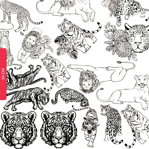 Big Cats ceramic transfer - 1240.design