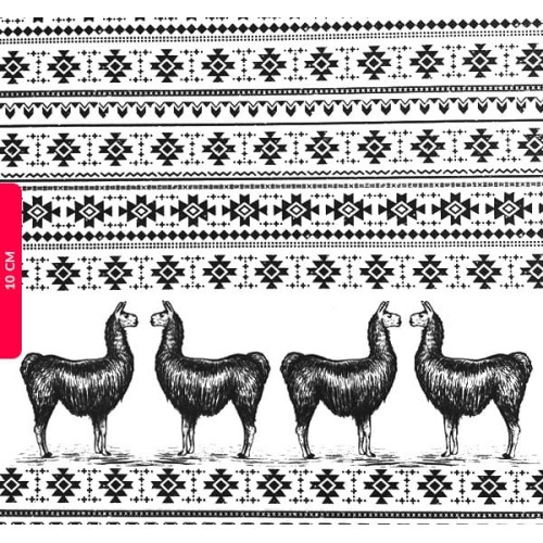 Transfer ceramiczny Wełniana lama