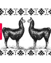 Transfer ceramiczny Wełniana lama