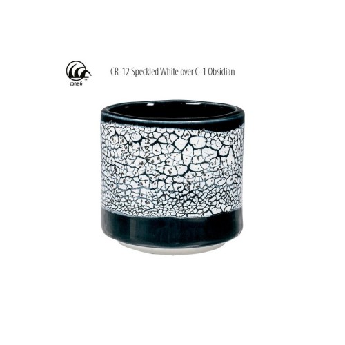 AMACO CR-12 Speckled White stoneware glaze - 1240.design