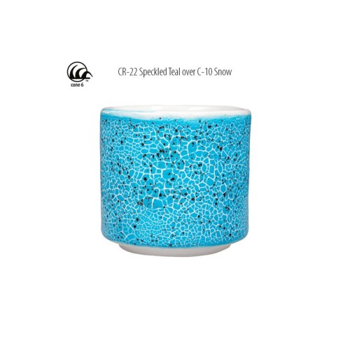 AMACO CR-22 Speckled Teal stoneware glaze - 1240.design