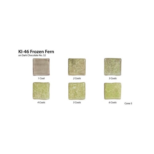 AMACO KI-46 Frozen Fern stoneware glaze - 1240.design