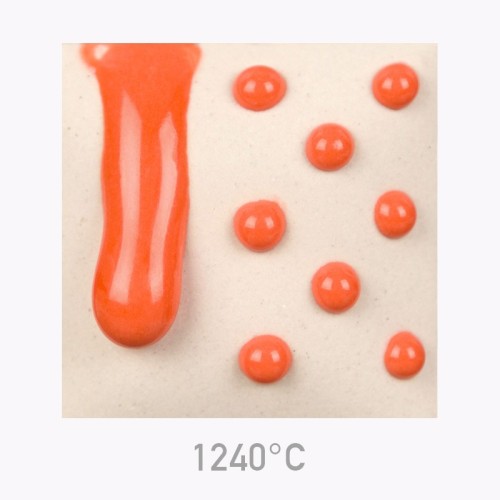 Mayco SW-428 Orange Melt Gloop stoneware glaze - 1240.design