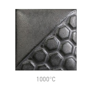 Mayco EL-119 BURNISHED STEEL low-fire glaze - 1240.design