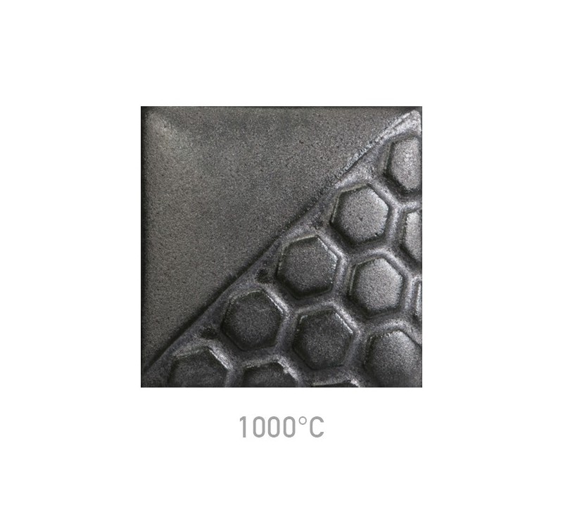 Mayco EL-119 BURNISHED STEEL low-fire glaze - 1240.design