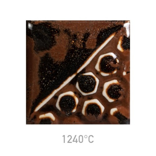 Mayco EL-121 COPPER ADVENTURINE low-fire glaze - 1240.design
