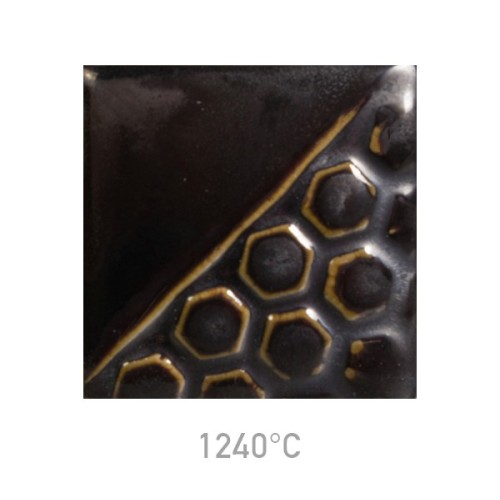 Mayco EL-137 BLACK ADVENTURINE low-fire glaze - 1240.design